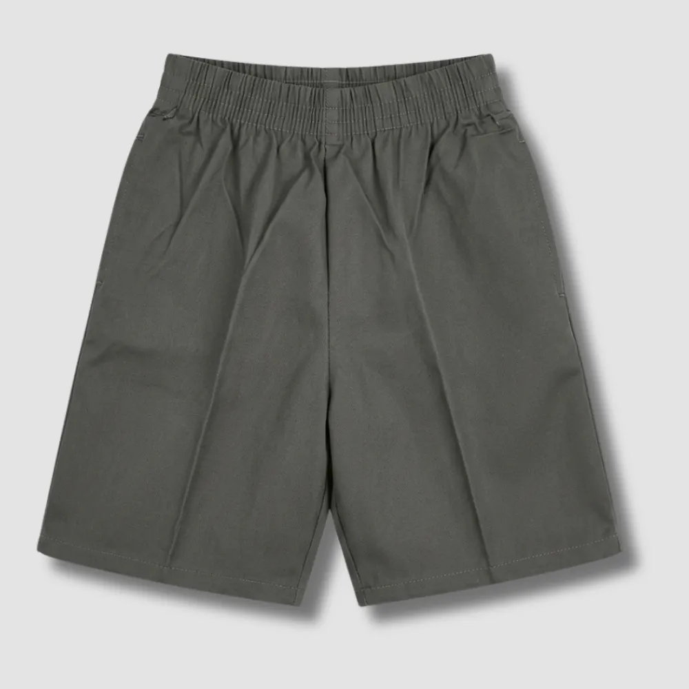 Brown Elastic Waist Shorts Premium Quality Cotton For Boys