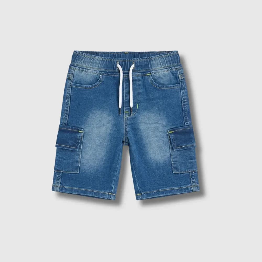 Light Blue Denim Cargo Shorts for Formal Wear Unisex (Copy)