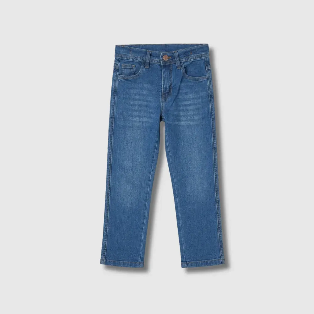 Denim Jeans with Button Fly