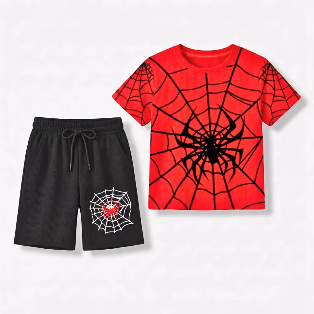 Kids Cool Spider T-Shirt & Shorts Set