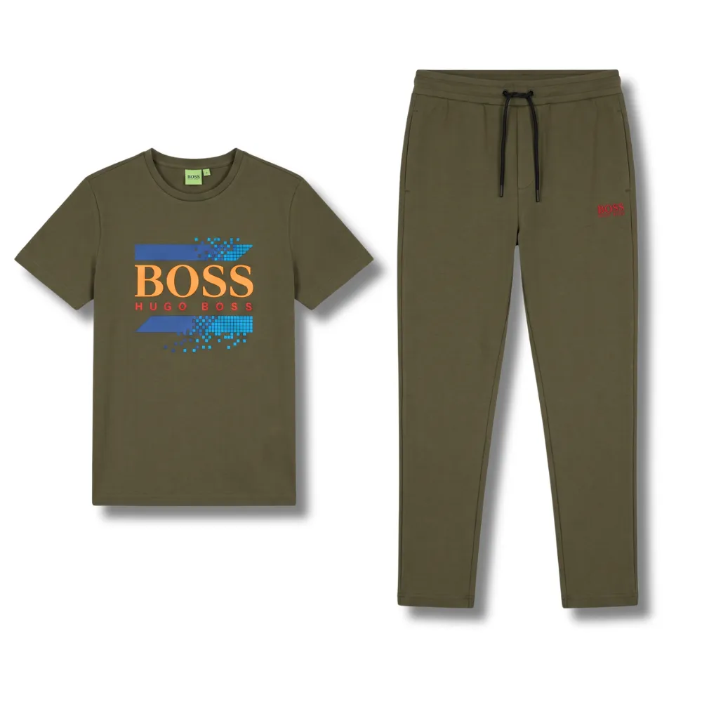 Boss T-Shirt and Sweatpants Set