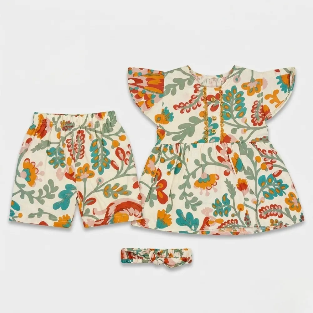 Vibrant Floral Outfit Set for Kids