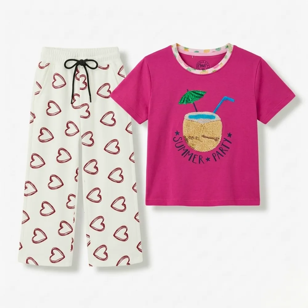 Summer Party Pajama Set for Kids For Girls