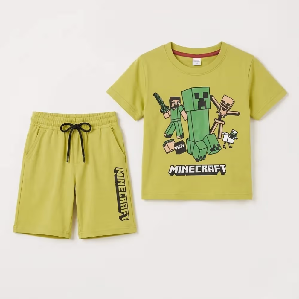 Kids Minecraft T-Shirt & Shorts Set