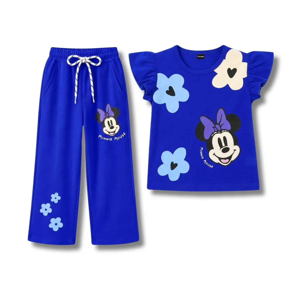 Minnie Mouse Blue Pajama Set for Kids For Girls